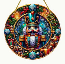 Load image into Gallery viewer, Christmas Stained-Glass Look Suncatchers Round 15cm
