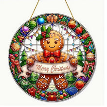 Load image into Gallery viewer, Christmas Stained-Glass Look Suncatchers Round 20cm
