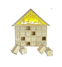 Load image into Gallery viewer, Wooden Advent Calendar #7 LED Light Up Reindeer Scene
