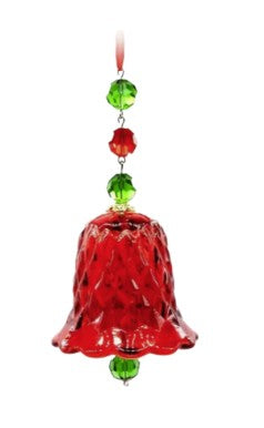Crystal Suncatcher Bell - Red