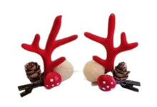 Load image into Gallery viewer, Christmas Reindeer Antler Hair Clips
