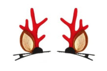 Load image into Gallery viewer, Christmas Reindeer Antler Hair Clips
