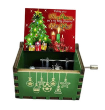 Load image into Gallery viewer, Hand-Cranked Wooden Music Box
