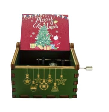 Hand-Cranked Wooden Music Box