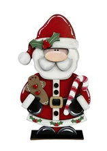 Load image into Gallery viewer, Rustic Wooden Santa and Reindeer Figurines
