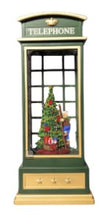 Load image into Gallery viewer, Telephone Booth Snow Globe – A Retro Christmas Classic
