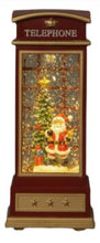 Load image into Gallery viewer, Telephone Booth Snow Globe – A Retro Christmas Classic
