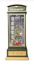 Load image into Gallery viewer, Telephone Booth Snow Globe – A Retro Christmas Classic
