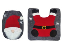 Load image into Gallery viewer, 2-Piece Festive Santa Toilet Mat Set – Cozy Christmas Bathroom Decor
