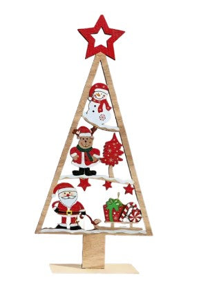 3D Wooden Christmas Tree Decorations – 30 cm
