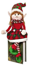 Load image into Gallery viewer, Red &amp; Green Plaid Christmas Elf Doll
