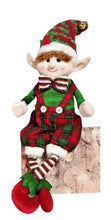 Load image into Gallery viewer, Red &amp; Green Plaid Christmas Elf Doll
