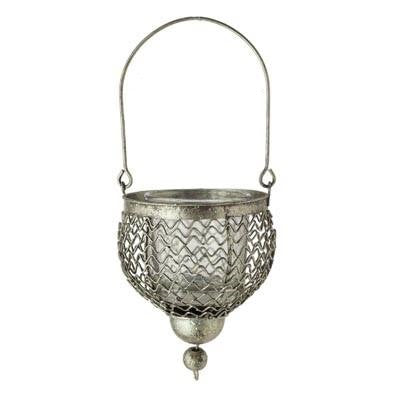 Argent Weave Round Candle Holder (7 cm Diameter)