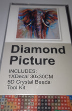Load image into Gallery viewer, 5D Diamond Art ~ Elephant #1 (30 x 30 cm)
