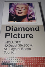 Load image into Gallery viewer, 5D Diamond Art ~ Marilyn Monroe #1 (30 x 30 cm)
