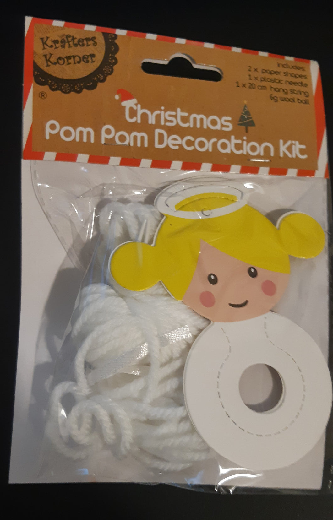 Christmas Decoration Kit – Pom Pom Angel, Snowman, Santa and Reindeer