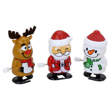 Load image into Gallery viewer, Christmas Wind Up Characters Walking Santa, Snowman and Reindeer
