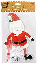 Load image into Gallery viewer, Christmas Do It Yourself Faces Elf and Santa Ribbon Banners
