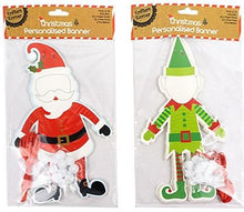 Load image into Gallery viewer, Christmas Do It Yourself Faces Elf and Santa Ribbon Banners
